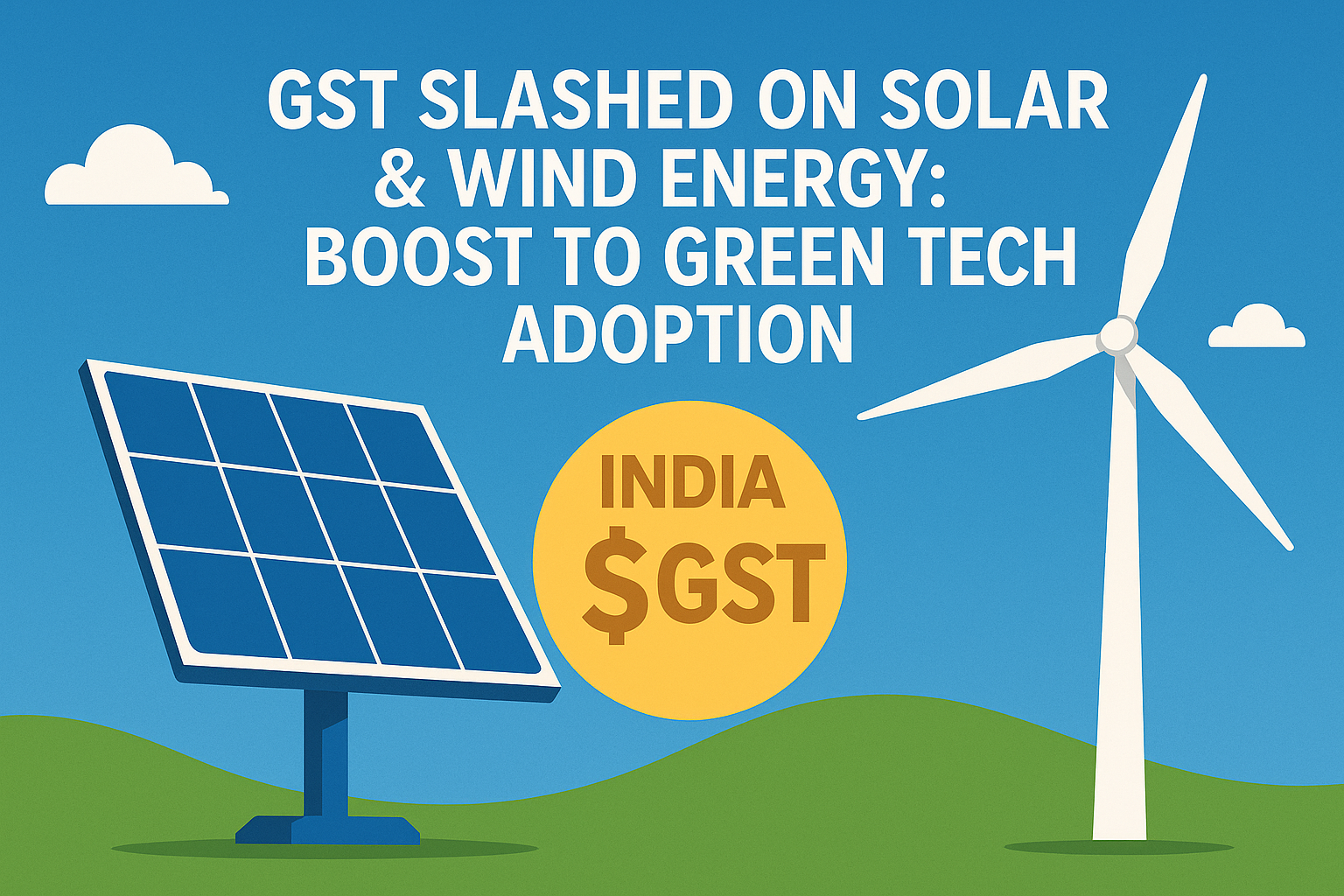 India Slashes GST on Solar & Wind Energy: Boost to Green Tech Adoption